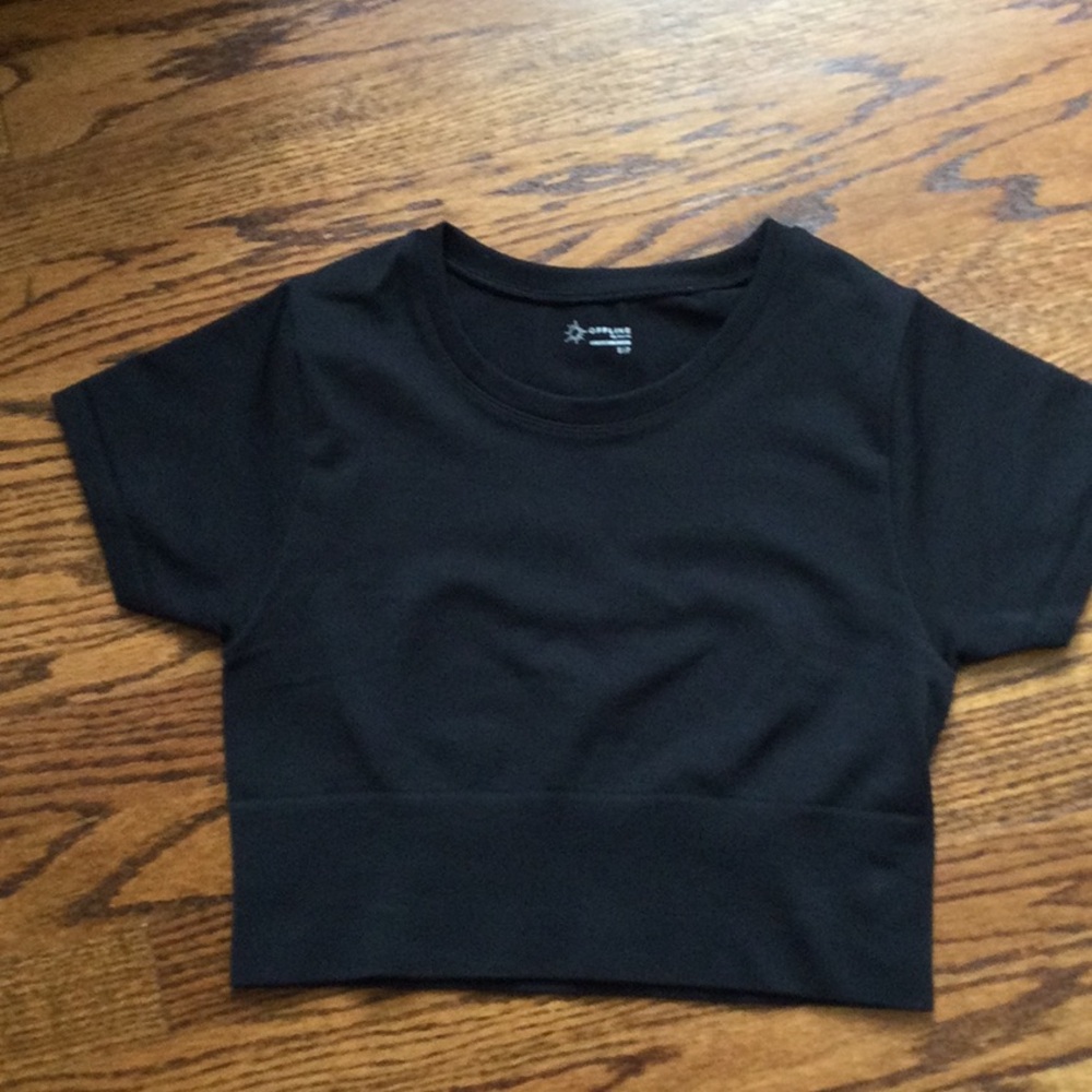 Offline by Aerie Crop top in Black Sz S|P
